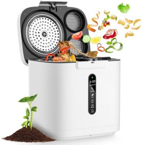 4L Electrical Kitchen Composter – Good Indoor/Outside Compost Bin, Odorless with Auto-Cleansing, 3 Modes, Clever LED Show, Remodel Meals Waste into Backyard Fertilizer