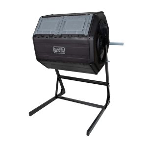 BLACK+DECKER Twin Chamber Compost Tumbler, 40 Gallon Capability with Straightforward Deal with System for Easy Composting