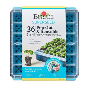 Burpee SuperSeed Seed Beginning Tray | 36-Cell Reusable Tray for Vegetable, Flower, and Herb Seeds | Indoor Seedling Development Equipment | Ideally suited for Germination