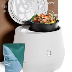 Lomi 1.3 – 3L Electrical Composter (45 Cycles) – The World’s First Good Waste Resolution for Effortlessly Changing Kitchen Waste into Pure Fertilizer with Simply One Button –…